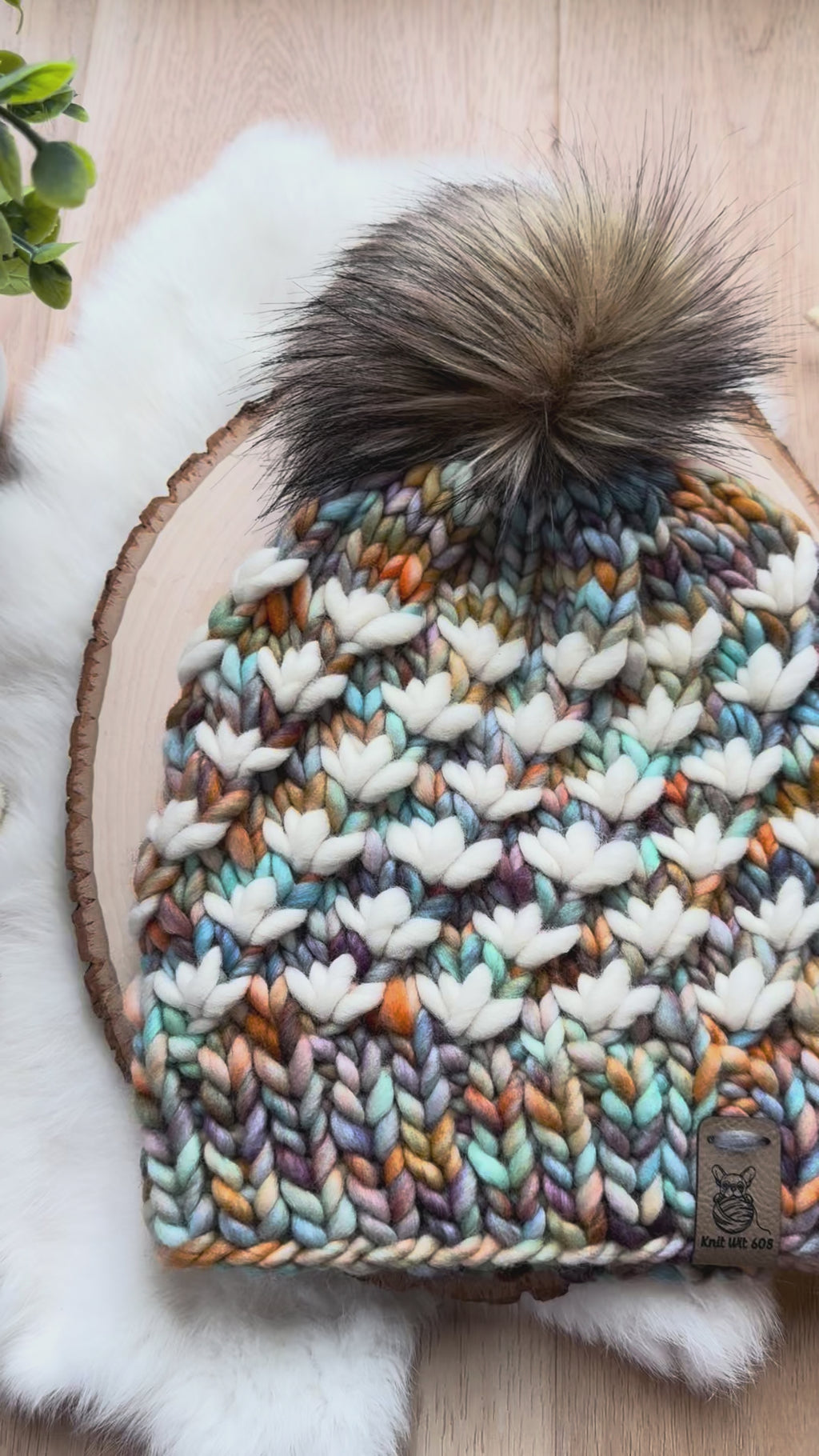 Lotus Grove - merino wool knit hat