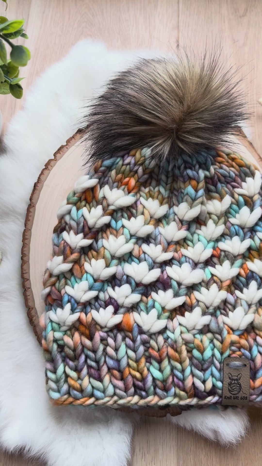 Lotus Grove - merino wool knit hat