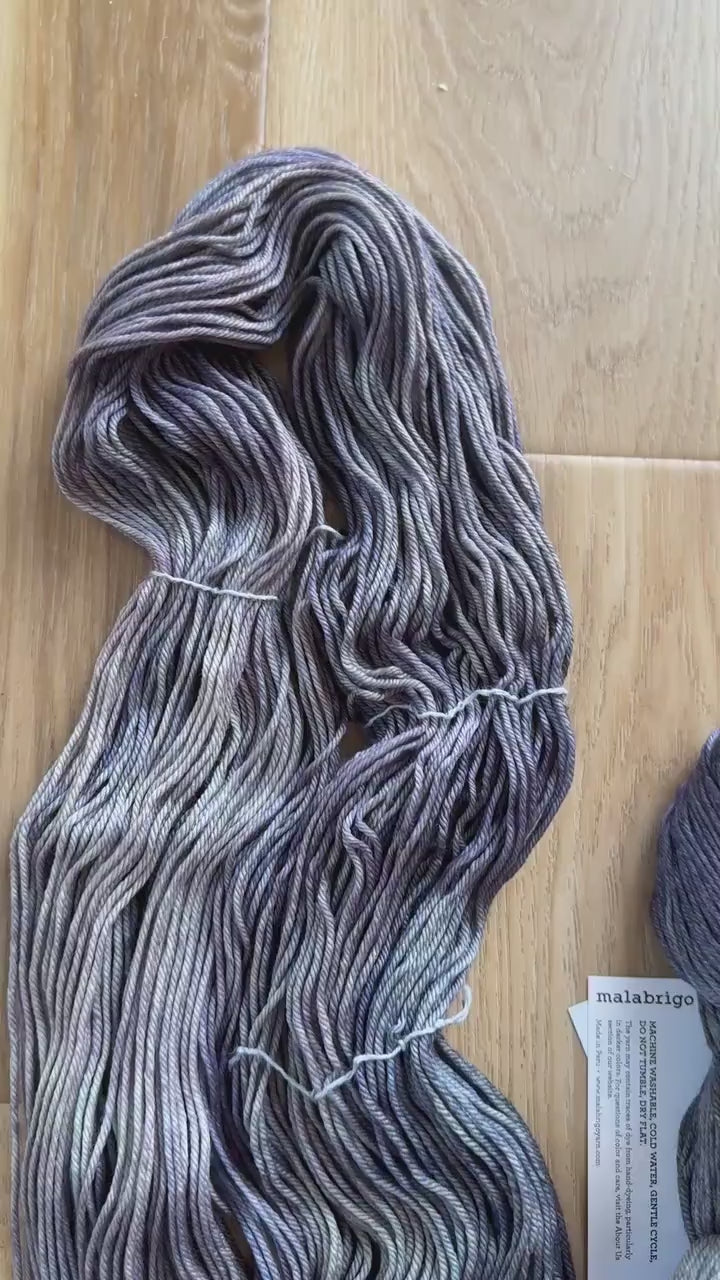 Malabrigo Rios Winter Lake Yarn – Worsted Weight Superwash Merino Wool, Hand Dyed Soft Yarn