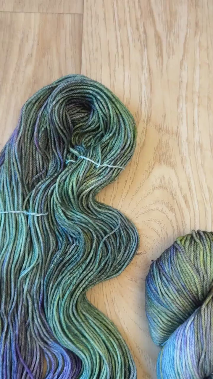 Malabrigo Rios Yarn Indiecita blue green yarn
